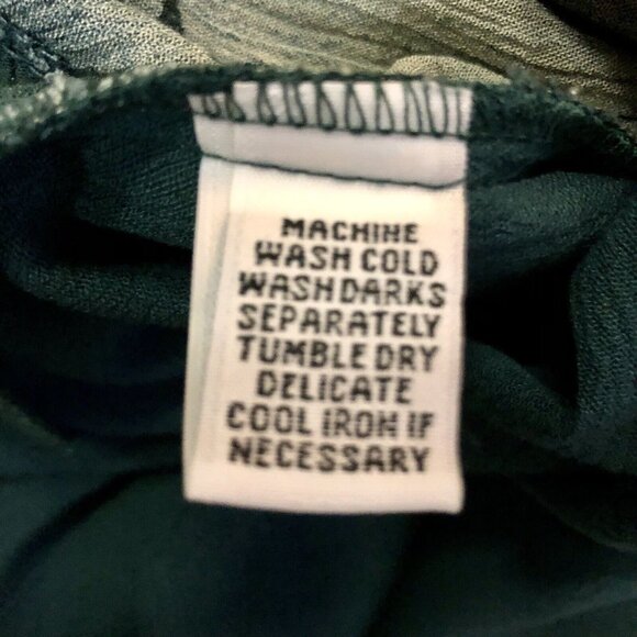 Vintage Alfred Dunner Petite Blouse Womens 8 Used Green Floral - Picture 10 of 11